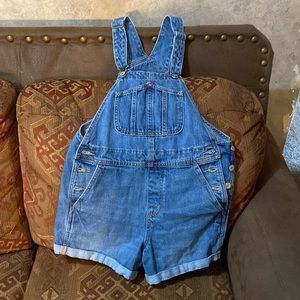 XS Denim NWOT Overall Shorts